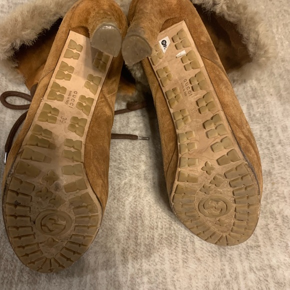 ✨💎GUCCI Suede Fur Platform Ankle Boot ✨💎 - Picture 3 of 5